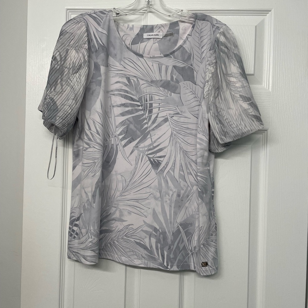 Gray Calvin Klein blouse